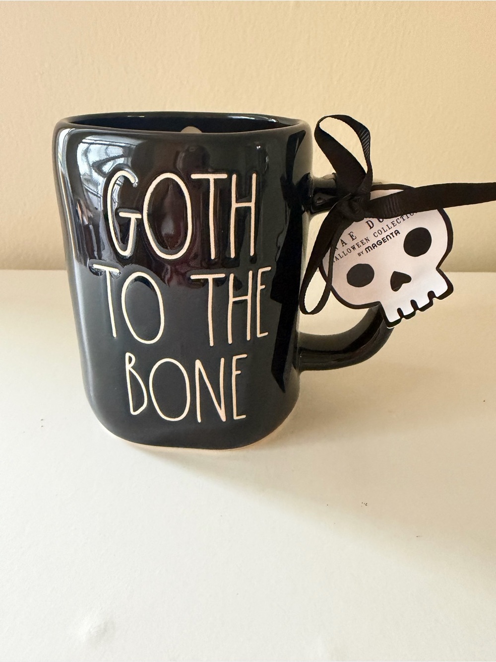Rae Dunn Black 'Goth To The Bone' Ceramic Mug
